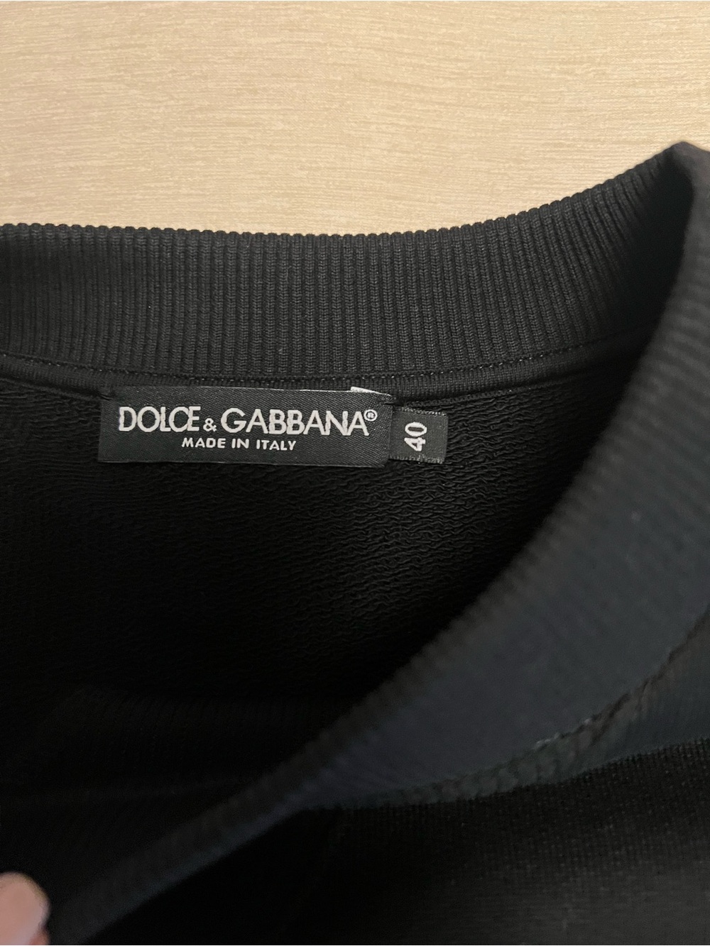 Dolce & Gabbana Black Cropped Logo Sweatshirt with Milano and DG - Picture 4 of 5